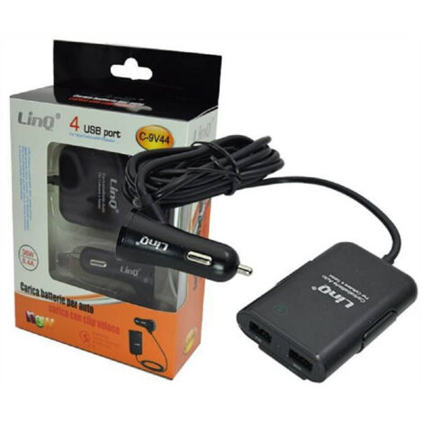 Chargeur De Voiture 4 Ports Usb Cable Extensible 36w Charge Rapide 8.4a C-9v44 (1/5)