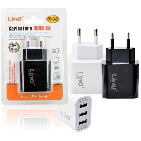Alimentation Adaptateur Chargeur Avec 3 Ports Usb Secteur 5v-3a T-s8 (1/3)