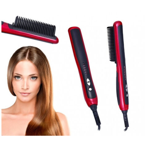 Pl388 Brosse Lissante Ionisante Technologie Ptc Peigne à Cheveux Jusqu'à 210°