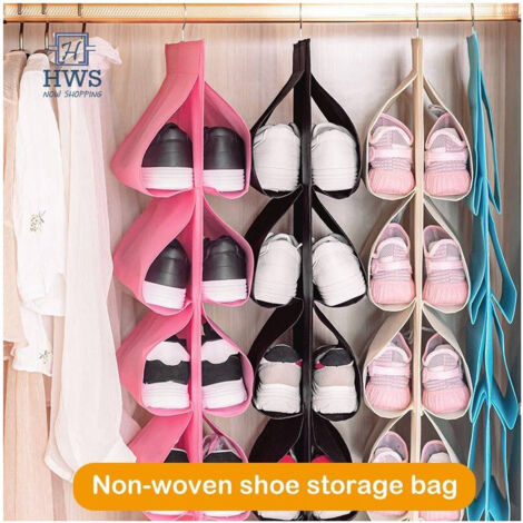 Sac De Rangement Pour Chaussures En Tissu Anti-poussière Pour Garde-robe (1/5)
