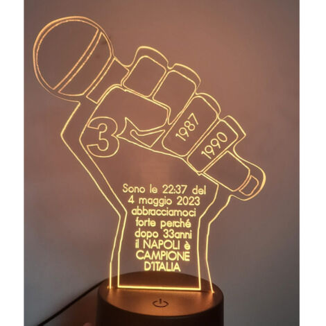 Lampada 3d Celebration With Rgb Colours Napoli 3 Discovered Design (1/3)