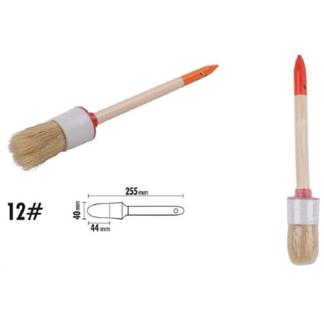 Peinture à La Main En Bois Feuilles Naturelles à Tête Ronde 44 Mm 12" 90294 (1/2)