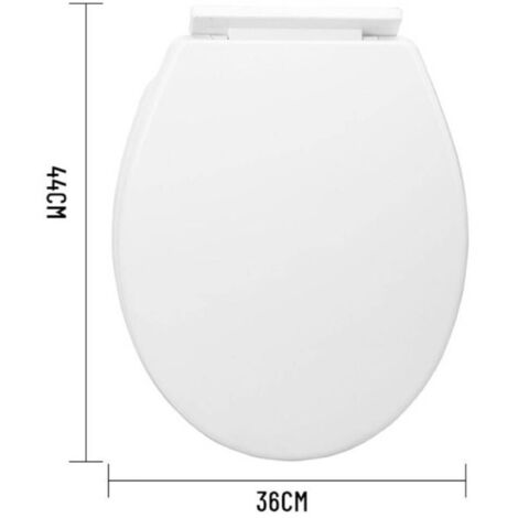 Housse De Toilette Universelle En Plastique Super Résistant 44x36cm Couleur Blanc 59014