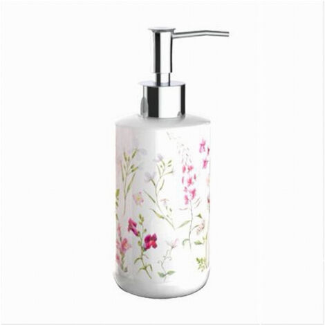 Dispenser Per Sapone Liquido Con Fiori Accessorio Portasapone Arredo Bagno 69917 (1/3)