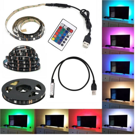 Kit Tv Strip Led Strip Usb Rgb 5v Pour Rétroéclairage 2 Mt 3 Mt 5 Mt -3 M - (1/5)