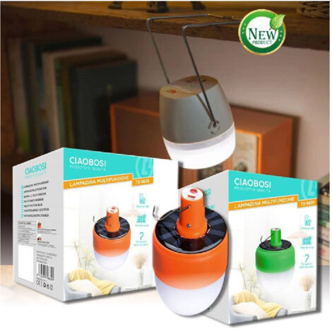 Lampe De Camping Solaire Portable à Led, Rechargeable Par Usb, Lanterne à Crochet Tx-9639 (1/5)