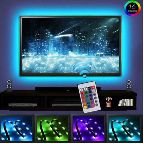 LEAZZLE Light Bar, Sincronizzazione Musicale RGB, Led Gaming Lampada con Telecomando, Retroilluminazione TV a Colori, Lampada RGB Adatta per Giochi, Immagini, Computer e Decorazione Della Stanza