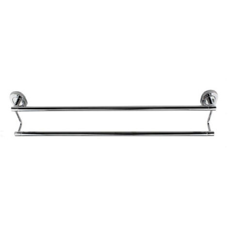 Porte-serviettes Porte-serviettes Double Chromé 60cm Accessoire De Salle De Bain 69197 (1/2)