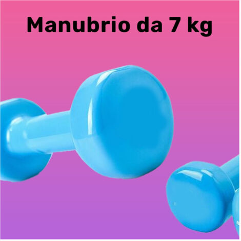 Haltère Simple 7 Kg En Vinyle Pour Exercices D'entraînement à Domicile, Salle De Sport, Fitness (1/2)