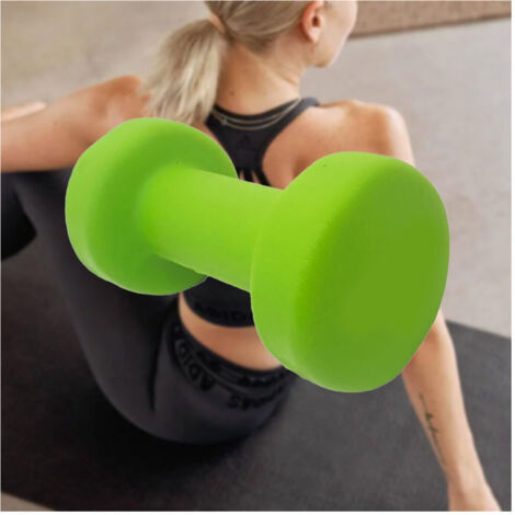Haltère Simple 9 Kg En Vinyle Pour Exercices D'entraînement à Domicile, Salle De Sport, Fitness (1/3)
