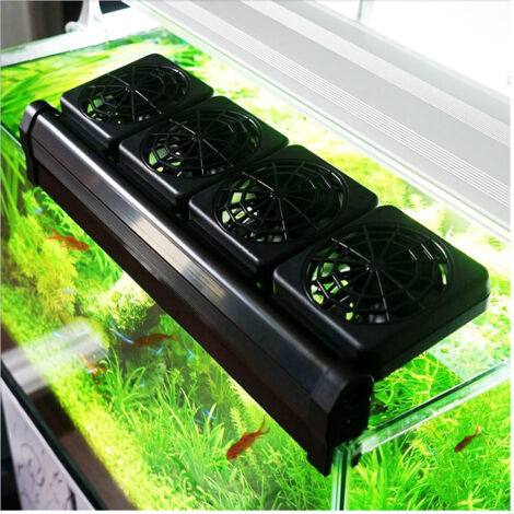 Fs604 Ventilateur De Refroidissement Pour Aquarium 4 Ventilateurs Eau Douce Marine Aquarium (1/5)