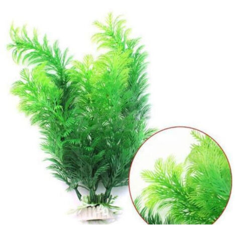 Pianta 30 Cm Piantina Artificiale Per Acquario Piante Finte Plastica Addobbi (1/2)
