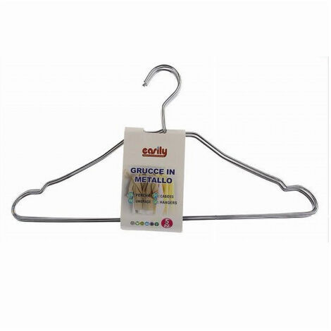 Set 5pz Grucce Stampelle Appendiabito In Metallo Vestiti Pantaloni Giacche 10455 (1/2)