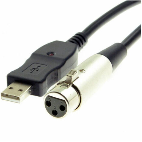 Câble Adaptateur Xlr Vers Usb Mâle Pour Guitare, 3 Mètres, Pour Ordinateur Pc, Kl3625 (1/2)
