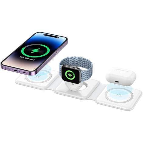 OneCut Caricatore Wireless 3 in 1, Base di Ricarica Induttiva per