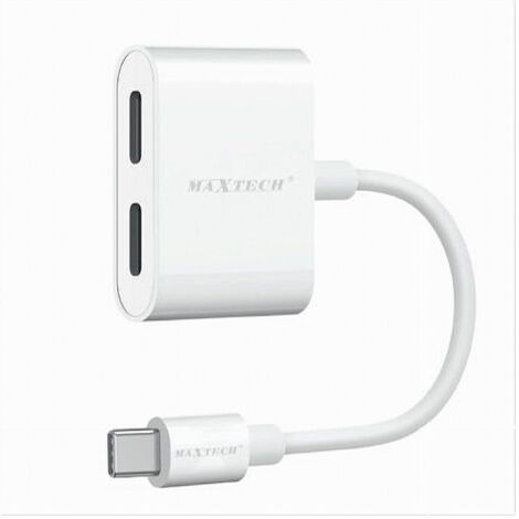 Adaptateur Type-c A Double Entree Charge Audio Pour Smartphones Ad-tc02 (1/3)
