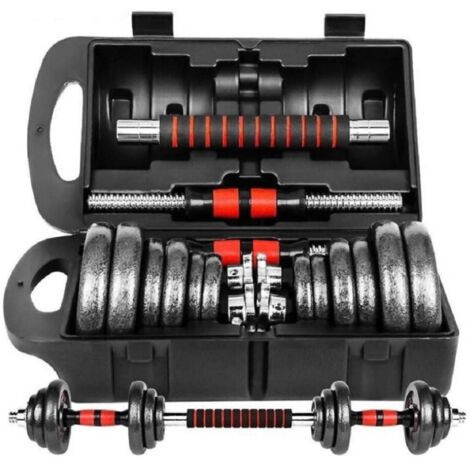 20 Kg Total Haltères Réglables Bodybuilding Haltérophilie (1/5)