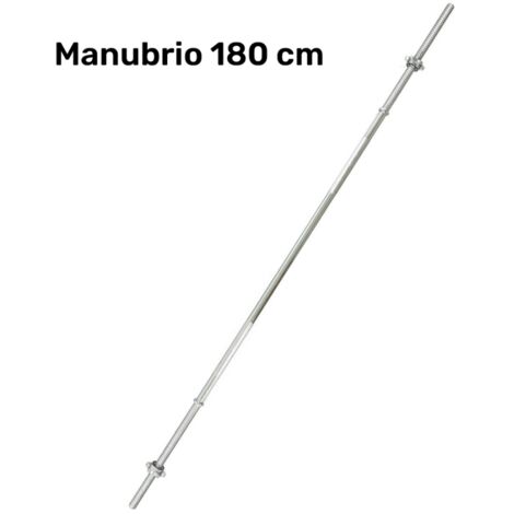 Barre D'haltère Longueur 180 Cm Acier Chromé Antidérapant Fitness