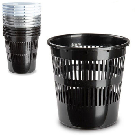 Poubelle Ronde En Plastique 11.3lt 27.5x27.5x28 Cm Différentes Couleurs 11962h1 (1/4)