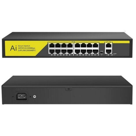 Switch Réseau Poe Ethernet 16 Ports 2fe Rj45 10/100mbps Sfp 1000mbps Poe316gm (1/3)