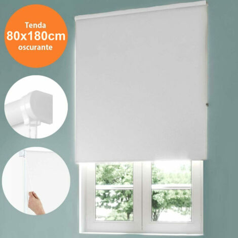 Store Occultant 80x180 Cm Blanc Avec Chaînette Store De Fenêtre Stores Maison (1/5)