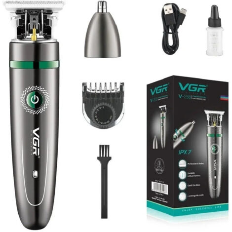 Tondeuse à Barbe Professionnelle Sans Fil étanche 2in1 Vgr V-258 (1/5)