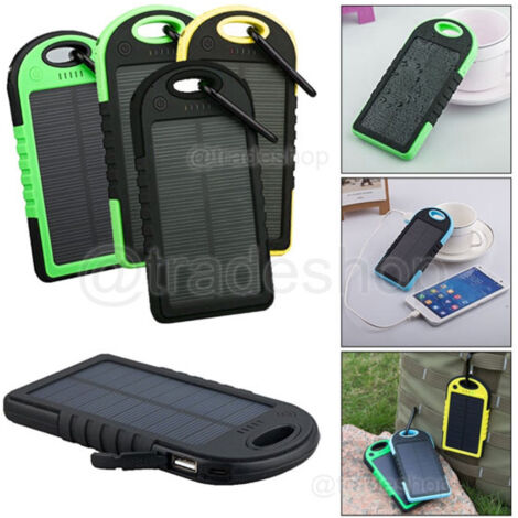 Chargeur De Batterie Solaire Externe étanche Banque D'énergie 8000mah Solaire Aps (1/2)