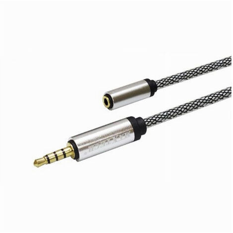Cable Audio Jack 3.5mm Male To Female Am/af 5mt Extension Aux Maxtech Aux3-mf5.0m (1/2)