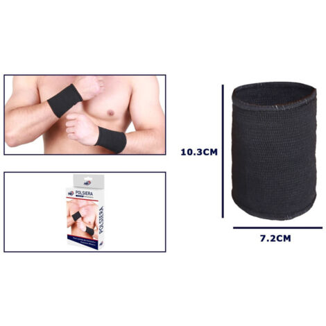 Paire De Bracelets élastiques Pour Fitness Sport Protection Hypoallergénique Noir