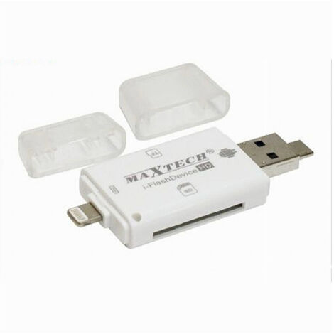 Adaptateur De Carte Sd/tf Pour Fichiers Android Ios Maxtech Lts-ai001 (1/2)
