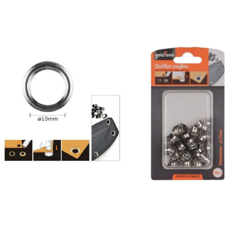 Kit 50pcs Eyelet Metal Hole ø10mm Silver Leather 90928 (1/2)