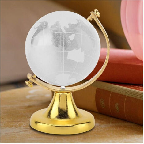 Sphère De Cristal Mondiale Ronde Ornements De Verre Décoratif Terrestres 5cm (1/5)