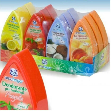 Lot De 12 Déodorants En Gel Absorbeur D'odeurs 2en1 Fruité (1/3)