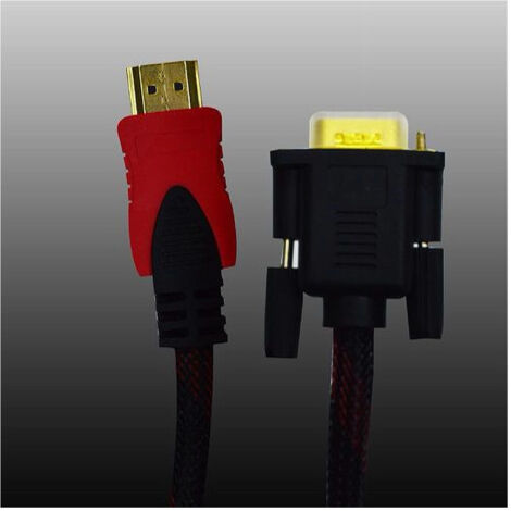 Hdmi To Vga Cable 5-metre Sheathed Cable 1080p Video Pc Players Maxtech Hdva-rt5m (1/2)
