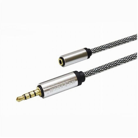 Câble Audio Jack 3.5 Mm Am/af 0.20m Aux Extension Cable For Smartphones Maxtech Aux3-mf0.2m (1/2)