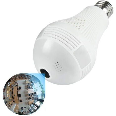 Camera Ip Wifi Led Bulb Eye Camera Cachée Espion E27 180° Panorama (1/5)