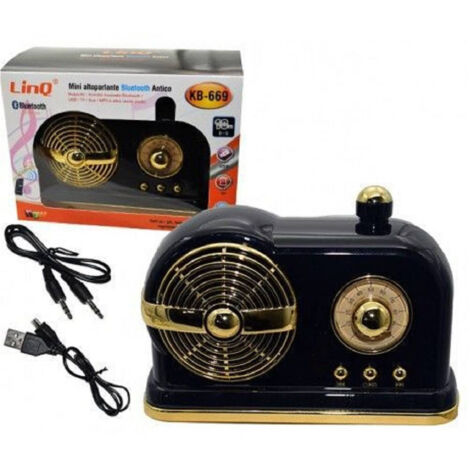 Mini Enceinte Bluetooth Style Vintage Portable Usb Jack Kb-669 (1/5)