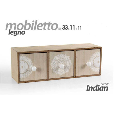 Commode Pour Bijoux Et Objets De Maquillage Bois Indien 33x11x11cm 748356 (1/2)