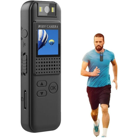 Mini Caméra D'espion Lcd Avec Objectif Pivotant Avec La Vision Nocturne Bodycam Full Hd (1/5)