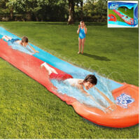 Scivolo Acquatico Giardino Pista 5,49mt Rampa Lancio E Spruzzo 2 Posti