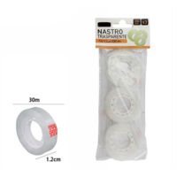 Set 3 Pezz Rotolo Nastro Adesivo Trasparente Piccolo 1,2 Cm X 30 Metri 69808