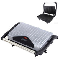 Piastra Griglia Elettrica Bistecchiera Toast Panini 2 In 1 Di Royalty Line 750w