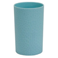 Bicchiere Porta Spazzolini Colore Azzurro Lavorato Accessori Arredo Bagno 79795