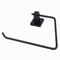 Porta Asciugamano Ad Anello Aperto Da Muro In Acciaio Nero Arredo Da Bagno 79983