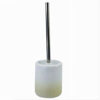 Porta Scopino Arredo Bagno Wc Toilette Bianco Giallo Con Scopino Completo 59905