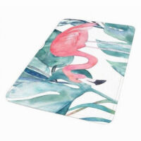 Tappeto Tappetino Antiscivolo Tessuto Per Bagno Arredo 40x60cm Fenicottero 69956