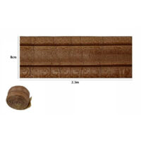 Rotolo Carte Adesiva For Parati Furniture Greca Stampa 3d Marrone 8cm X 2.3mt 69219
