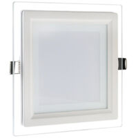 Pannello Led Slim Quadrato Incasso Cornice Vetro 12w Cct 3000k 4000k 6500k P125e-q3c