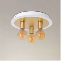 Copy Of Plafoniera Da Soffitto In Metallo Oro Bianco Con Luce Lampada Attacco E27 32651