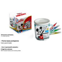 Tazza Portapenne Da Colorare Mickey Mouse Bicchiere Porta Color Pennarelli